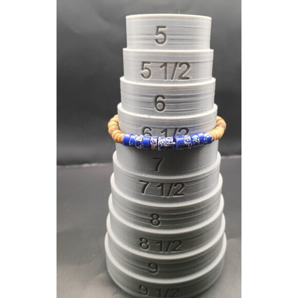 Mens Lot Of 3 Natural Stone Stretched Fashion Bracelets Size 6.5 - Picture 3 of 4